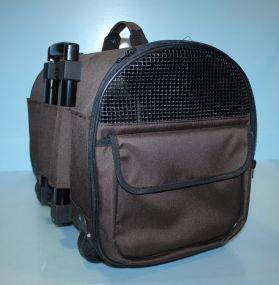 Canvas and Mesh Rolling Pet Carrier