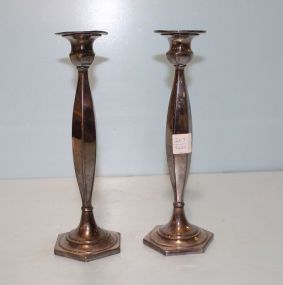 Pair Silverplate Candlesticks