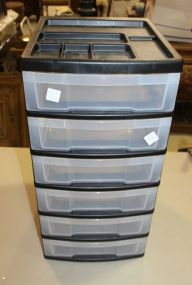 Six Drawer Plastic Container
