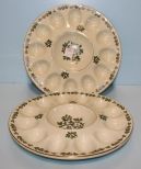 Two Holly Collection Egg Plates