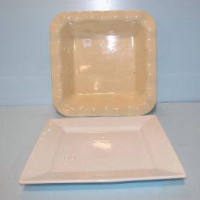Alco Square Pottery Dish, Canopy Square Pottery Under Plate