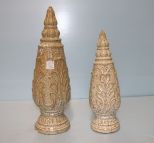 Two Ceramic Decorative Finials