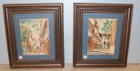 Pair of Framed Watercolors