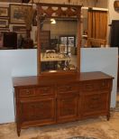 Nine Drawer Pecan Dresser