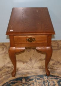 Queen Anne One Drawer End Table