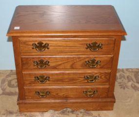 Oak Four Drawer Silver Chest