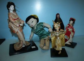 Five Oriental Dolls