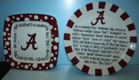 Square Alabama Plate and Round Alabama Plate