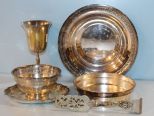Round Bowl Tongs, Small Silverplate Dishes, Goblet