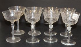 Set of Eight Champagne Glasses