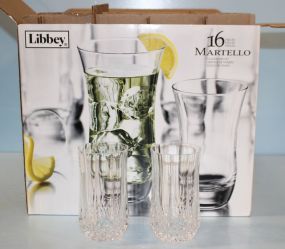 Set of Eight Stem Glasses and Set of Ten Water Glasses