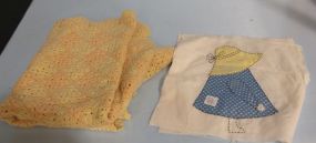 Four Quilt Squares, Vintage Crochet Baby Blankets