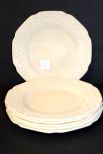 Six Custard Glass Salad Plates