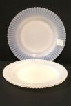 Three Opalescent Dinner Plates