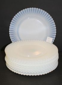 Thirteen Opalescent Salad Plates