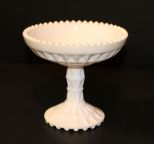 Pink Milk Glass Compote