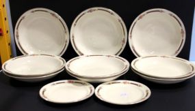 Nine Superior Halls Bowls and Two Plates