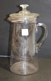Etched Pitcher with Lid
