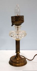 Glass and Brass Lamp