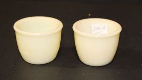 Two McKee Custard Glass Bowls