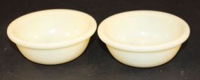 Two McKee Custard Glass Bowls