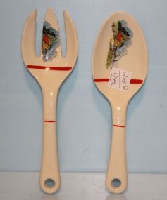 China Serving Spoon and Fork