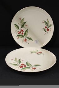 Two Universal Cambridge Pottery Plates