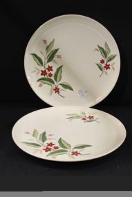 Two Universal Cambridge Pottery Plates