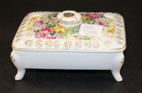 Hand Painted Porcelain Box with Lid