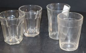 Four Clear Small Glasses