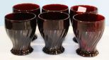 Six Ruby Red Glasses