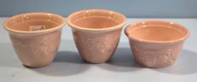 Three Genuine Oven Serve Ware Custard Bowls