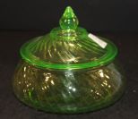 Green Depression Candy Dish