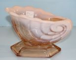 Peach Opalescent Sea Shell Bowl