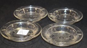 Four Clear Atlas Hazel Ash Trays