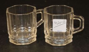 Two Clear Small Mugs