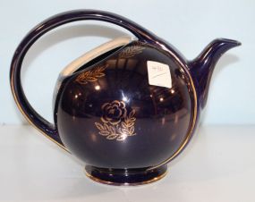 Hall Blue and Gold Six Cup Tea Pot
