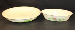Oven Server Oval Dish and Round Tray