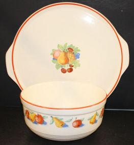 Hot Oven Harker Bowl and Round Tray