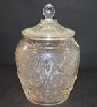 Clear Depression Glass Cookie Jar