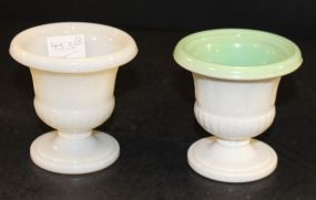 Two Milk Glass Egg Cups