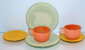 Frosted Glass Demitasse Set