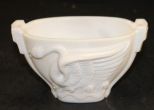 Swan Milk Glass Dish