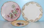 Three Hand Painted Plates