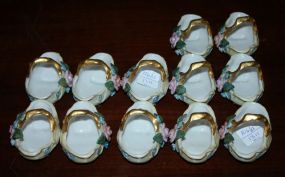 Set of Twelve Porcelain Made in Japan Salt Cellars