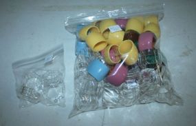 Group of Glass and Plastic Napkin Rings