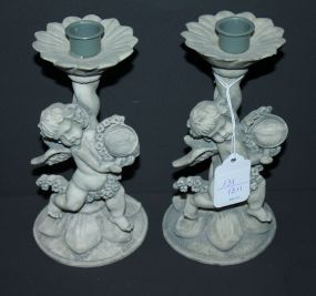 Pair Ressin Cupi Candlesticks