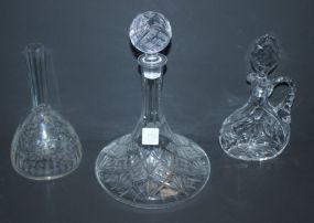 Large Cut Glass Decanter, Large Cruet, Vase