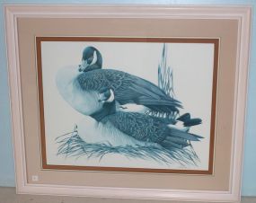 Large Print of Geese Signed Lower Right