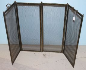 Folding Brass Firescreen